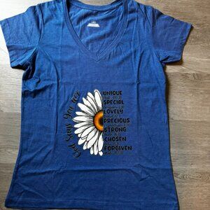 Blue,  Sunflower - God says you are, Large